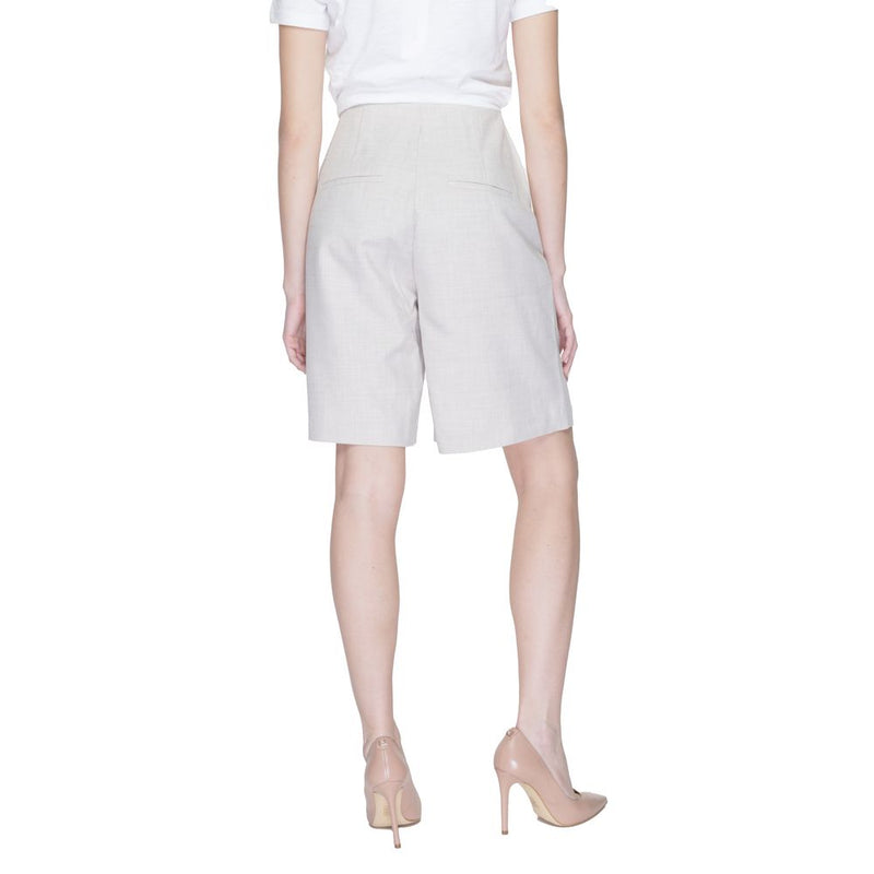 Gray Polyester Short Vero Moda