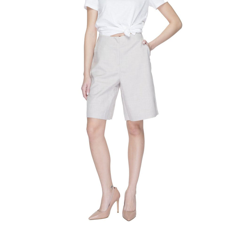 Gray Polyester Short Vero Moda