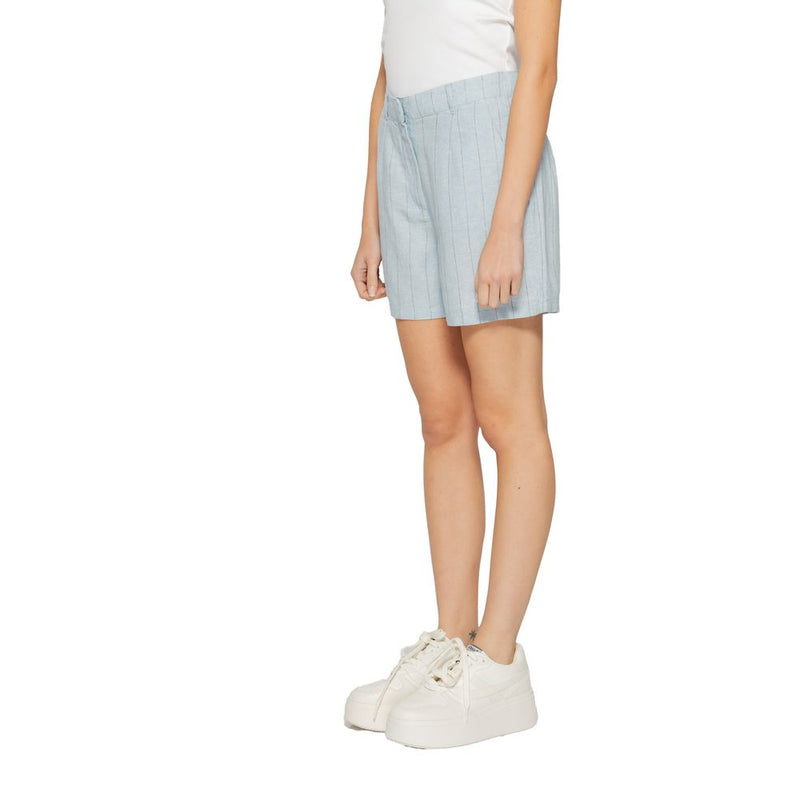 Light Blue Linen Short Vero Moda