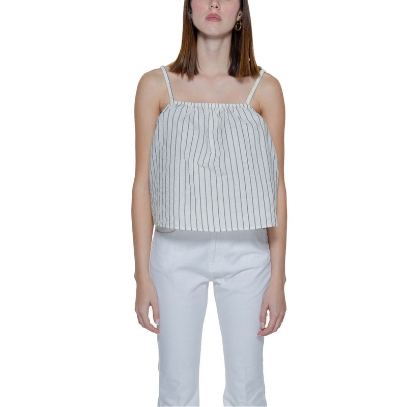 Beige Organic Cotton Tank Top Vero Moda
