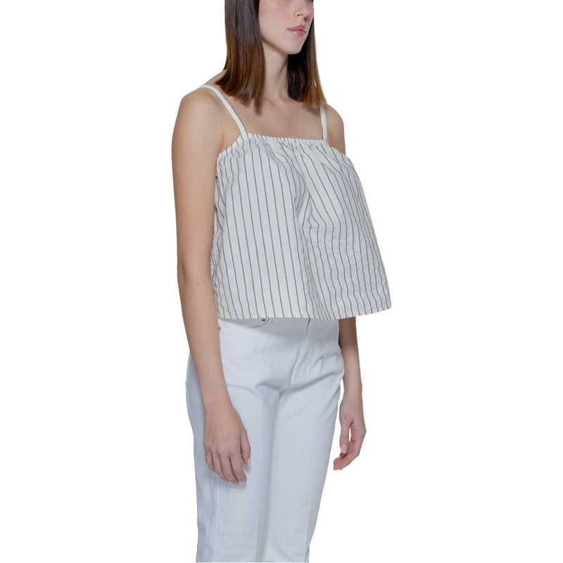 Beige Organic Cotton Tank Top Vero Moda
