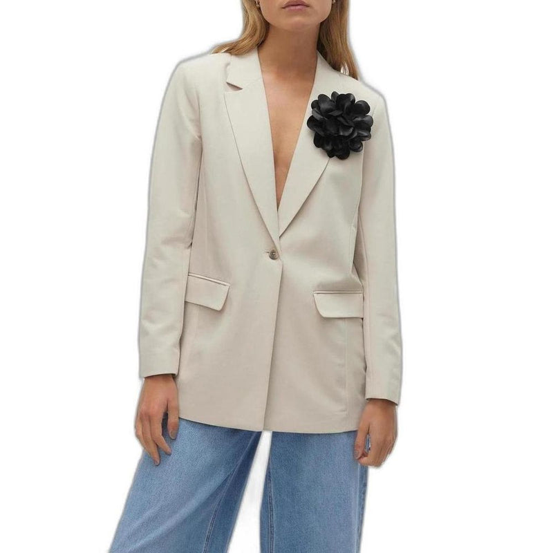 Beige Polyester Suits & Blazer Vero Moda