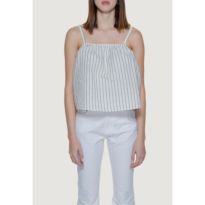 Beige Organic Cotton Tank Top Vero Moda
