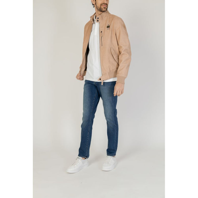 Beige Leather Jacket Blauer
