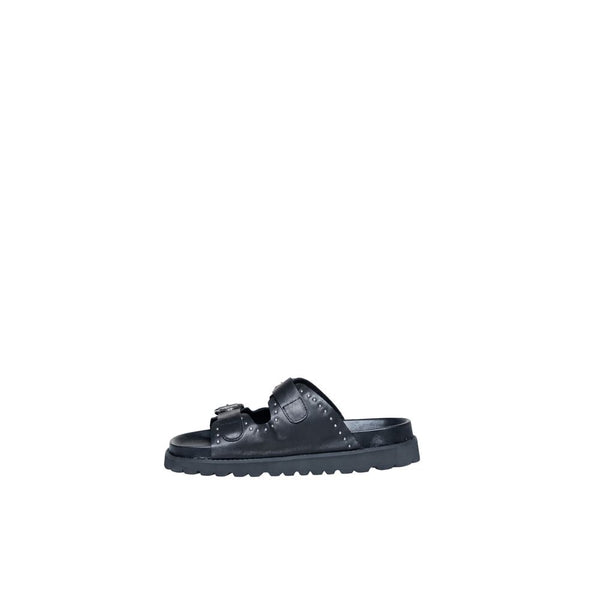 Black Leather Sandal Cult