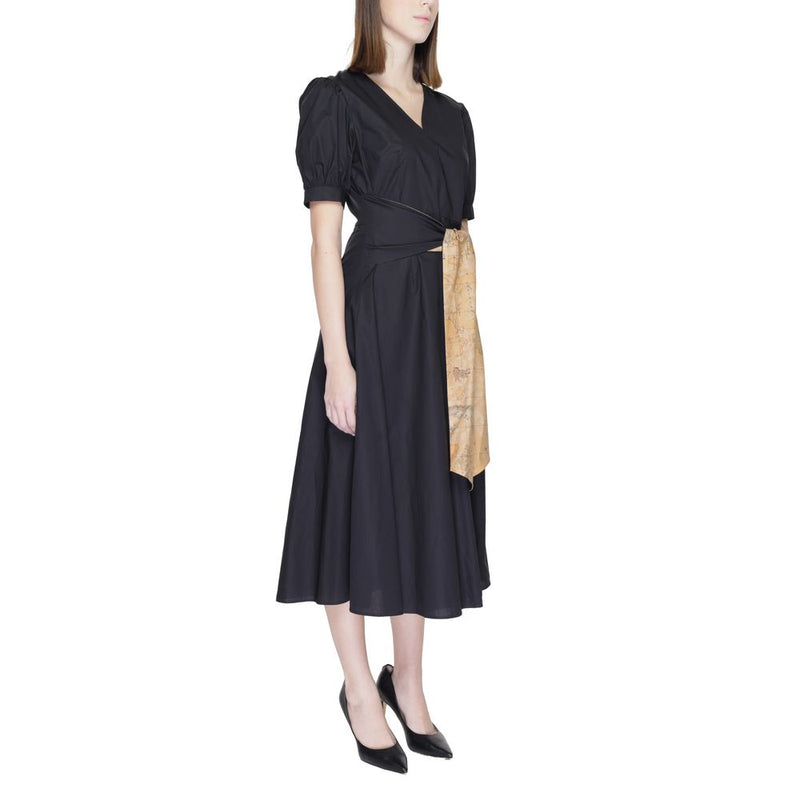 Black Cotton Dress Alviero Martini Prima Classe