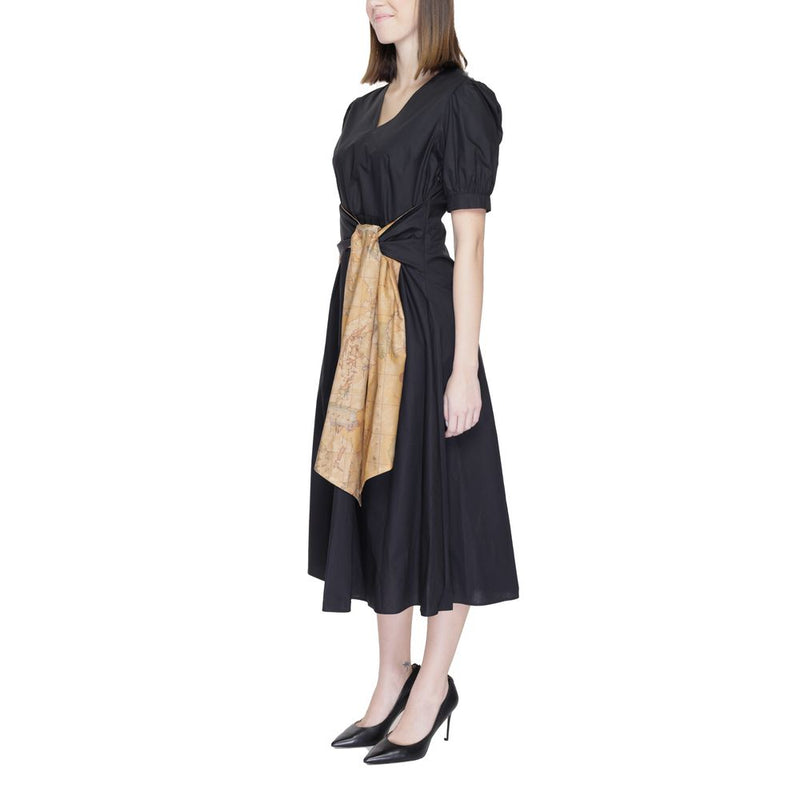 Black Cotton Dress Alviero Martini Prima Classe