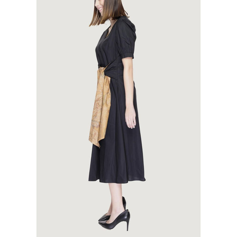 Black Cotton Dress Alviero Martini Prima Classe