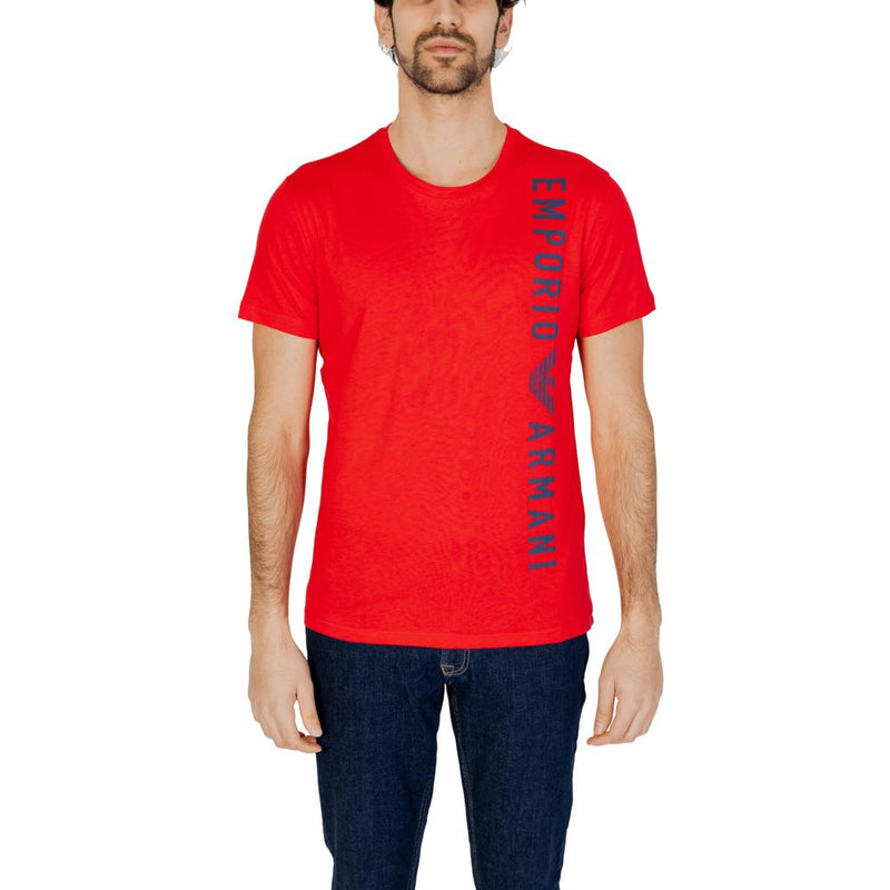 Red Cotton T-Shirt Emporio Armani Underwear