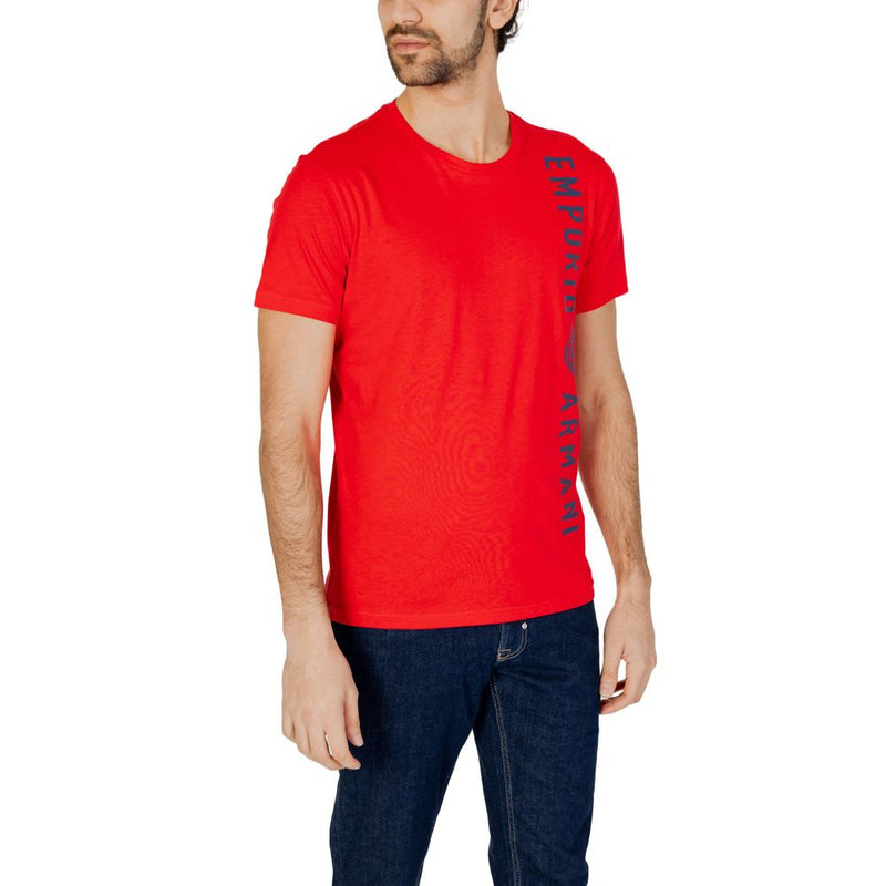 Red Cotton T-Shirt Emporio Armani Underwear