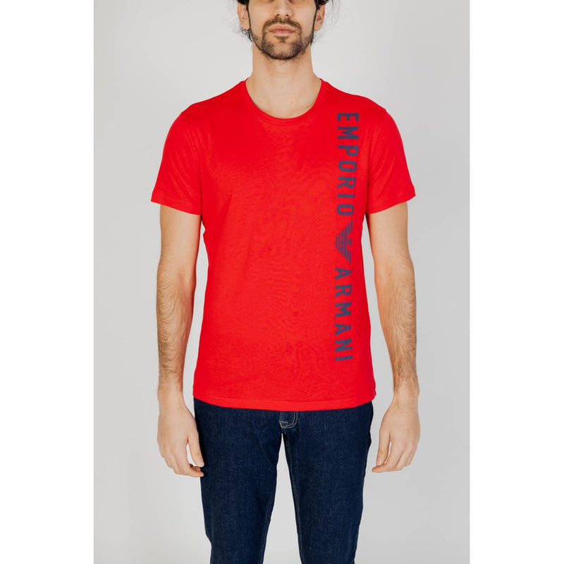 Red Cotton T-Shirt Emporio Armani Underwear