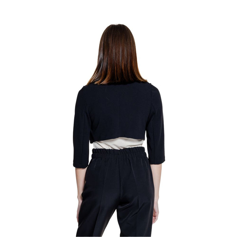 Black Polyester Tops & T-Shirt Rinascimento
