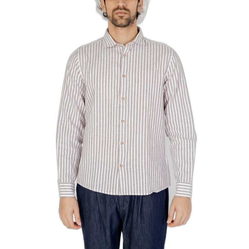 Brown Linen Shirt Hamaki-Ho