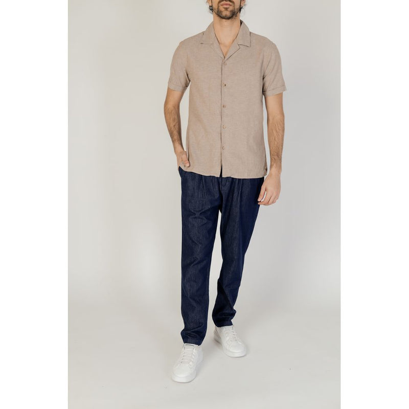 Beige Linen Shirt Hamaki-Ho