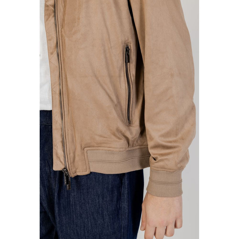 Gray Polyester Jacket Hamaki-Ho