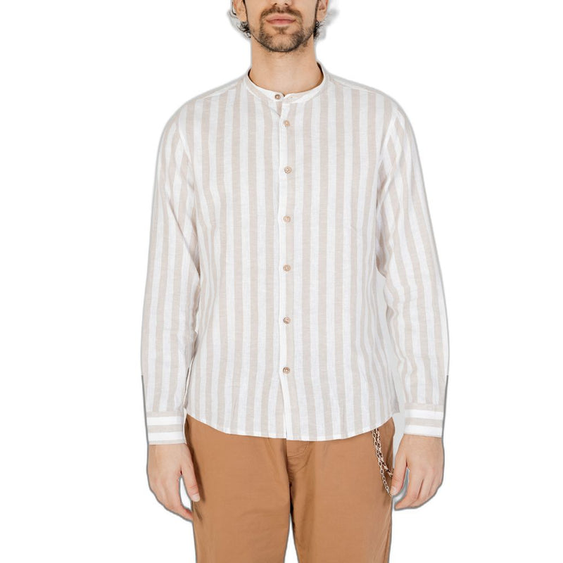 Beige Linen Shirt Hamaki-Ho