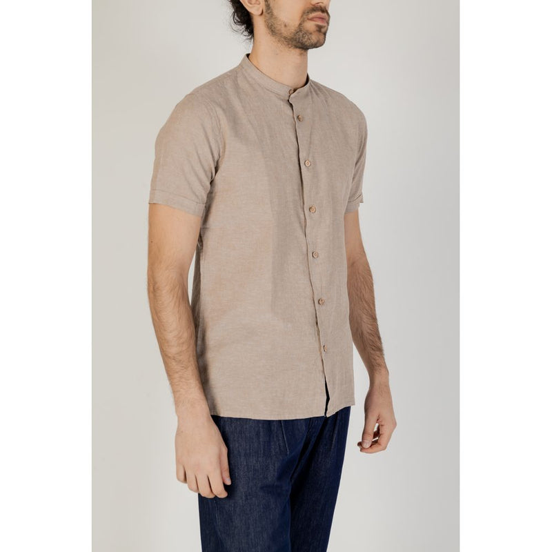 Beige Linen Shirt Hamaki-Ho