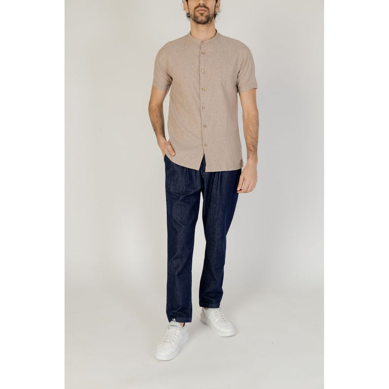 Beige Linen Shirt Hamaki-Ho