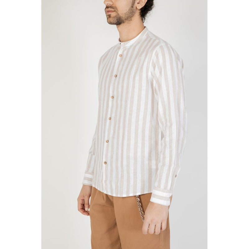 Beige Linen Shirt Hamaki-Ho