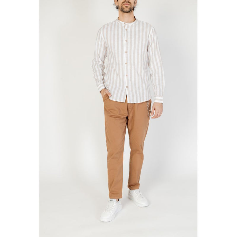 Beige Linen Shirt Hamaki-Ho