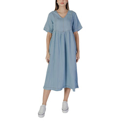 Light Blue Cotton Dress B.Young