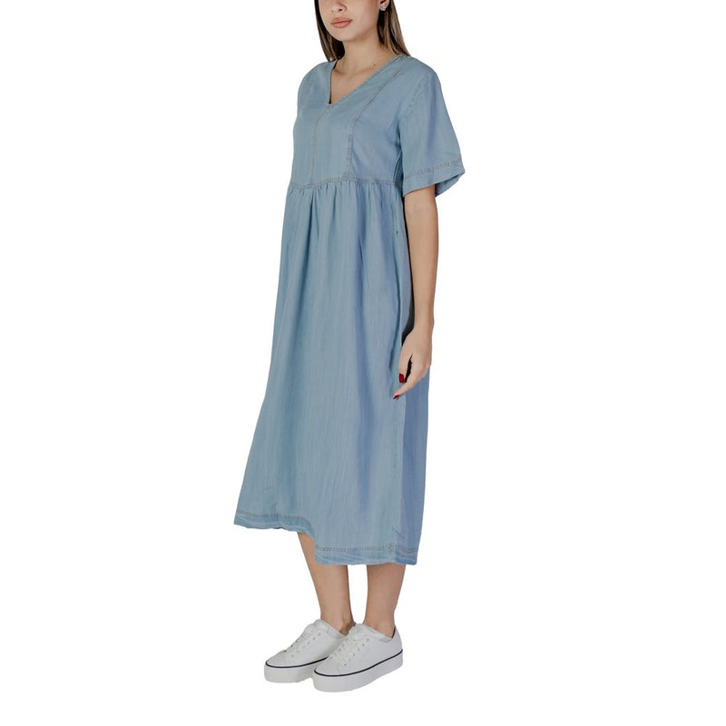 Light Blue Cotton Dress B.Young