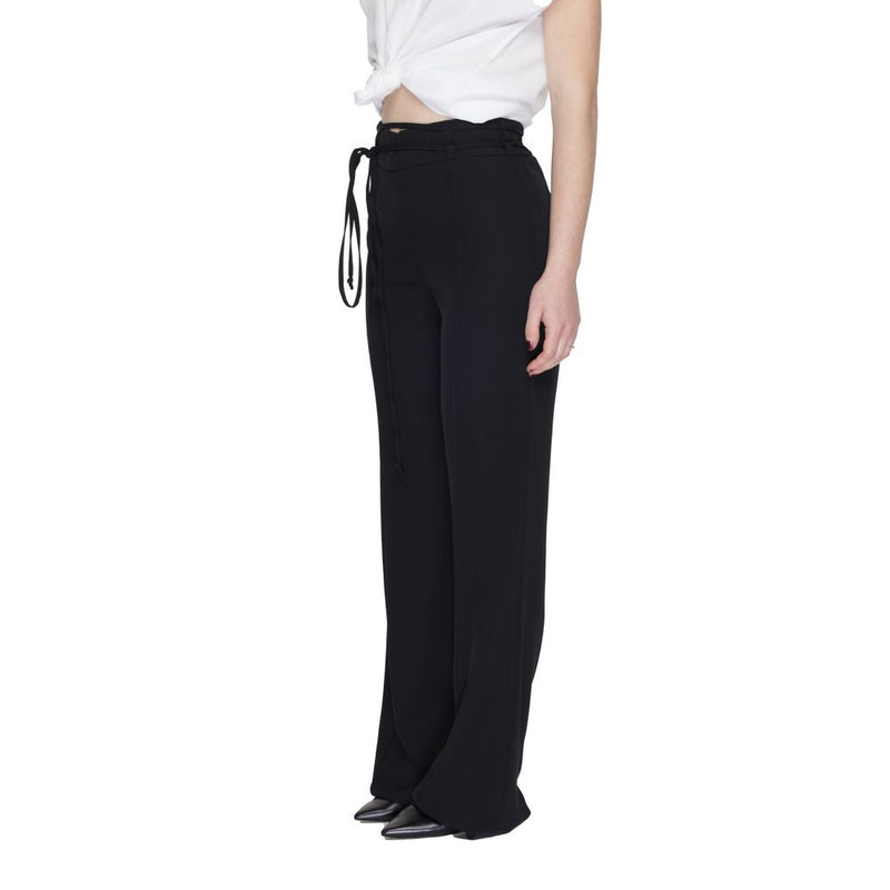 Black Polyester Jeans & Pant Sandro Ferrone