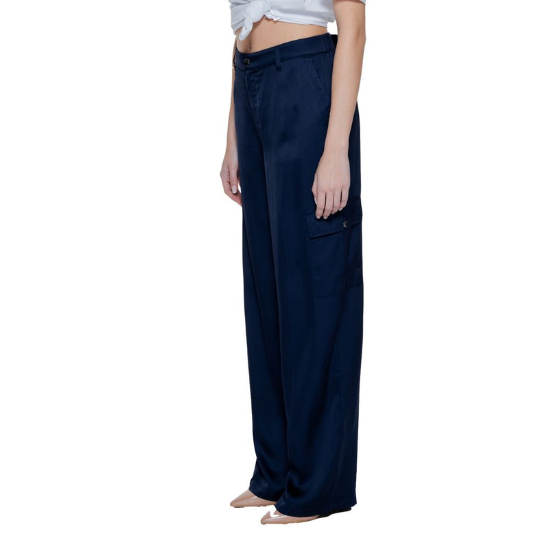 Blue Viscose Jeans & Pant Street One
