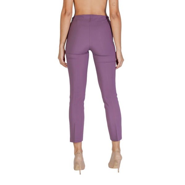 Purple Polyester Jeans & Pant Sandro Ferrone