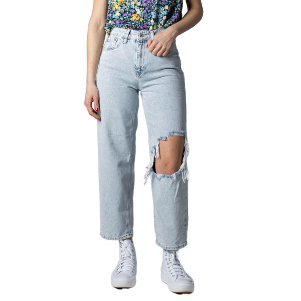 Light Blue Cotton Jeans & Pant Only