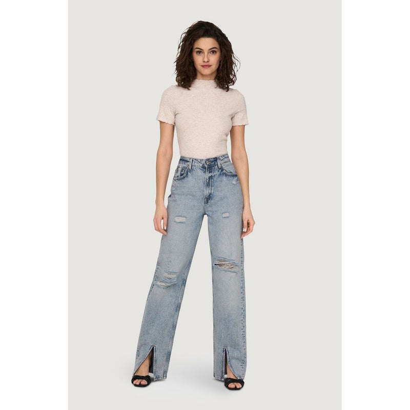 Light Blue Cotton Jeans & Pant Only