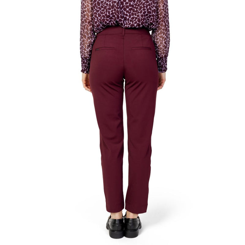 Bordeaux Polyester Jeans & Pant Street One