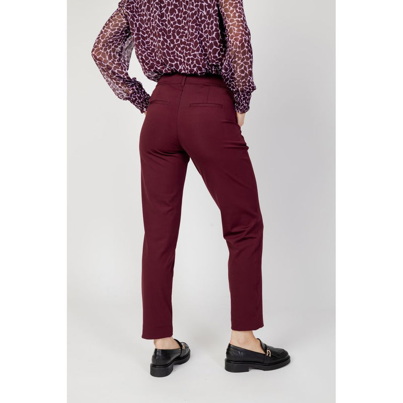 Bordeaux Polyester Jeans & Pant Street One