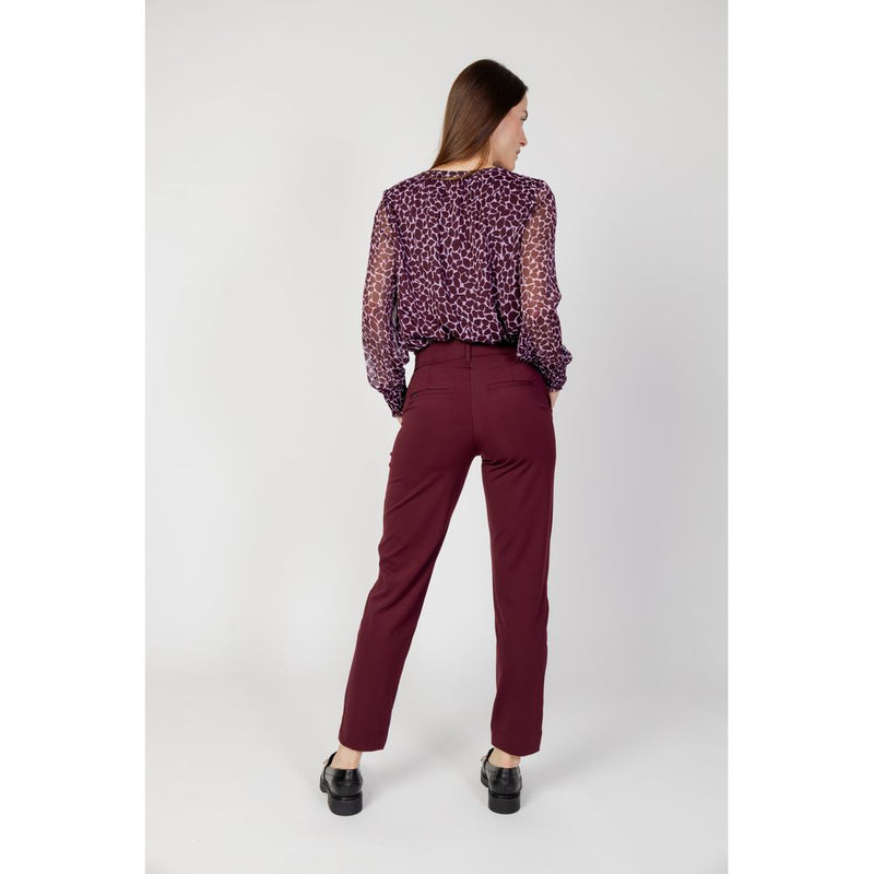 Bordeaux Polyester Jeans & Pant Street One