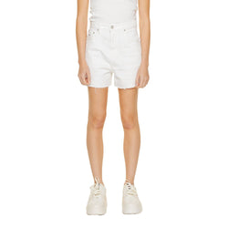 White Cotton Rigenerato Short Tommy Hilfiger Jeans