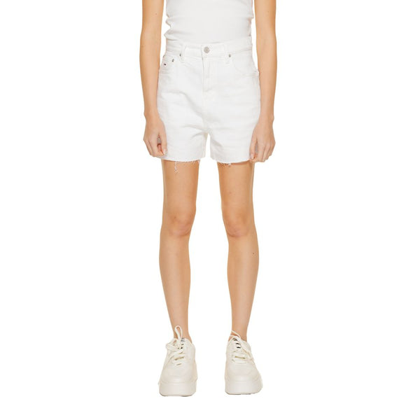 White Cotton Rigenerato Short Tommy Hilfiger Jeans