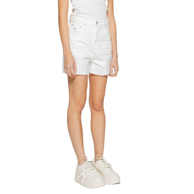 White Cotton Rigenerato Short Tommy Hilfiger Jeans