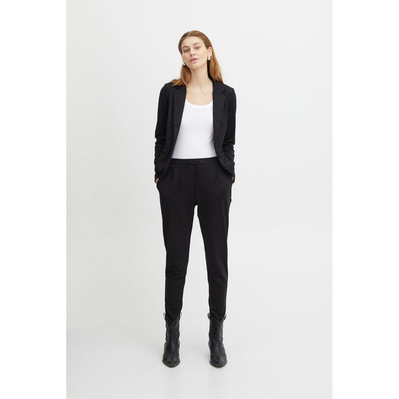 Black Polyester Jeans & Pant ICHI