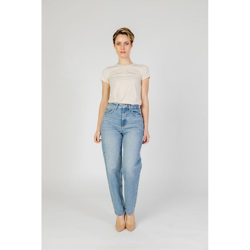 Light Blue Cotton Jeans & Pant Only