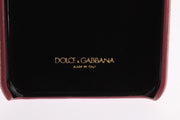 Chic Pink Leather Crystal iPhone Case Dolce & Gabbana