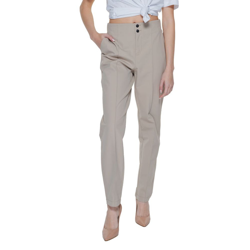 Beige Polyamide Jeans & Pant Street One