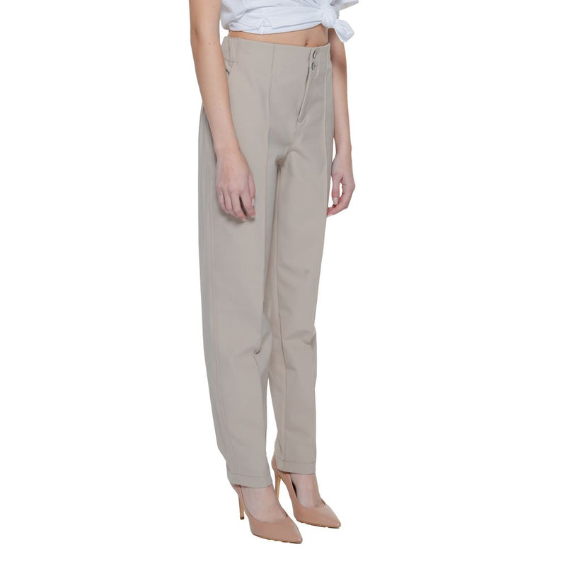 Beige Polyamide Jeans & Pant Street One