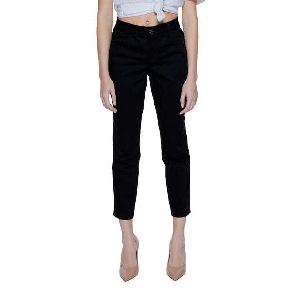 Black Cotton Jeans & Pant Street One