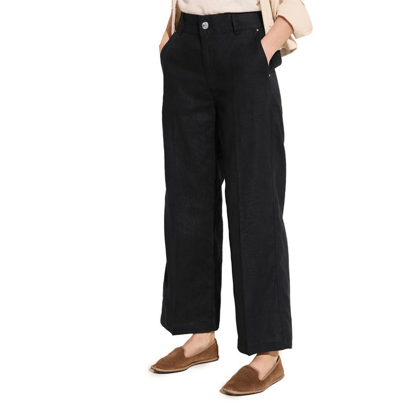 Black Linen Pant Street One