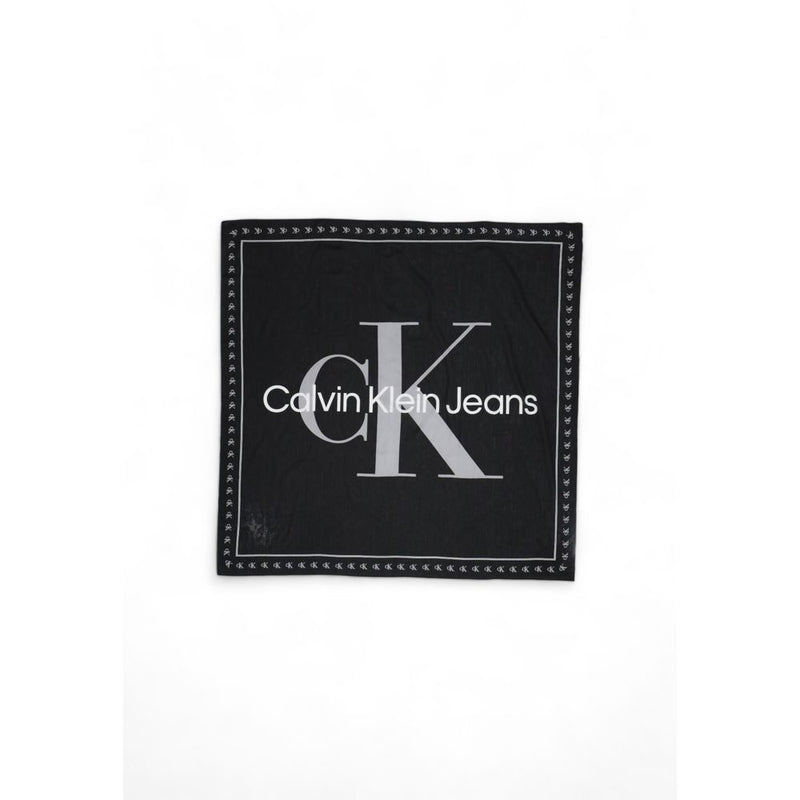 Black Organic Cotton Scarf Calvin Klein