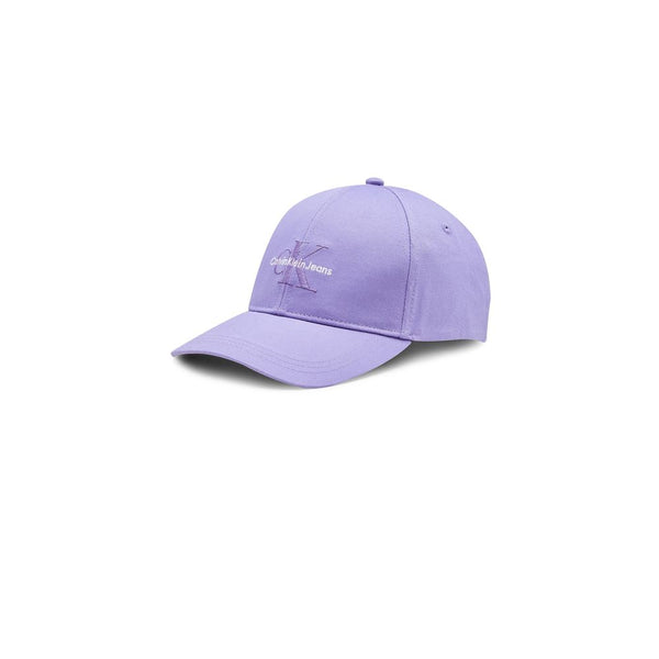 Purple Organic Cotton Hat Calvin Klein Jeans