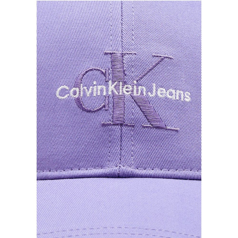 Purple Organic Cotton Hat Calvin Klein Jeans