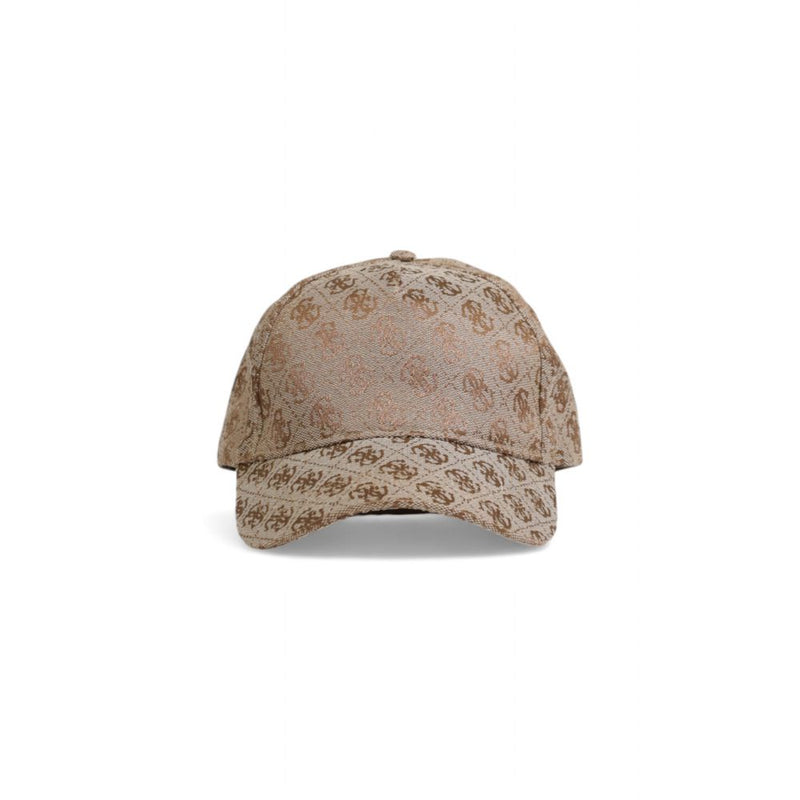 Beige Polyester Hat Guess