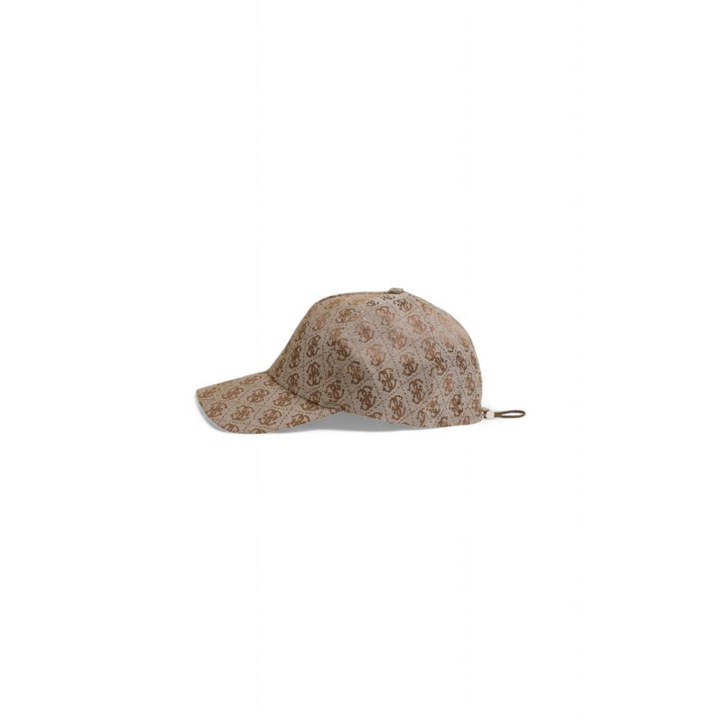 Beige Polyester Hat Guess