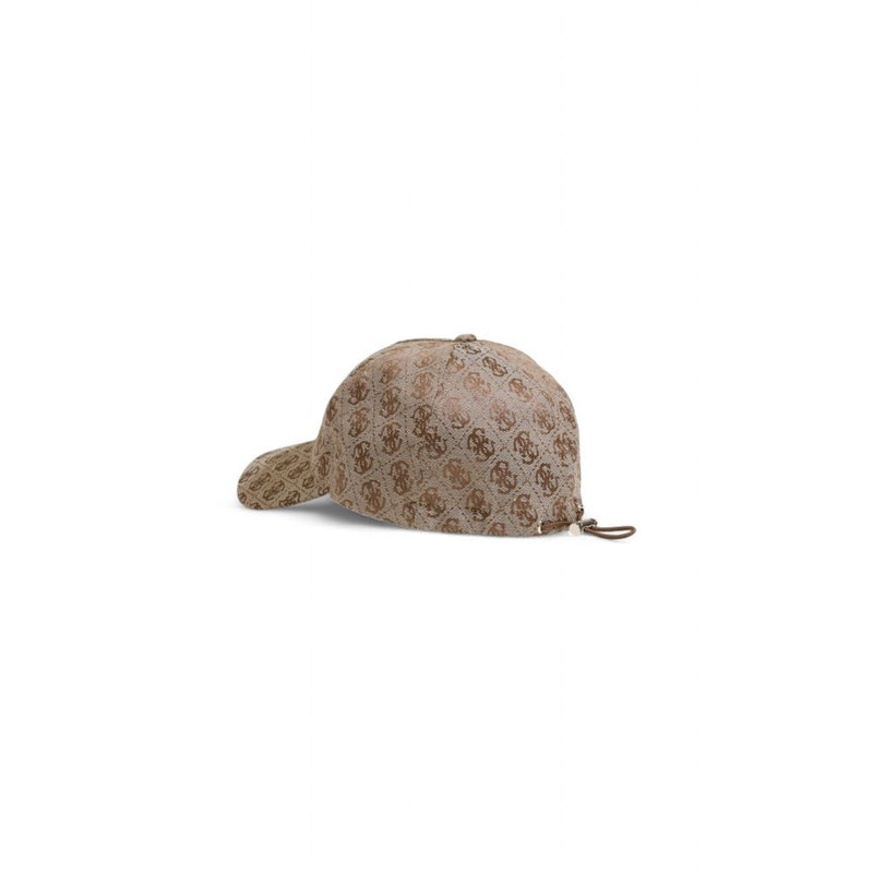 Beige Polyester Hat Guess